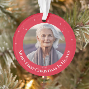 Photo First Christmas In Heaven Personalised Ornament
