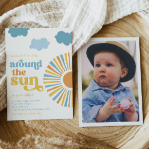 Photo First Trip Around The Sun Invitation