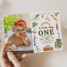 Photo Fishing Birthday Invitation