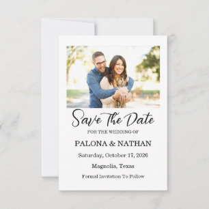 Photo Flat Save The Date Card