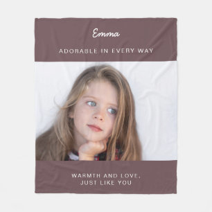 Photo Fleece Blanket With A Girl