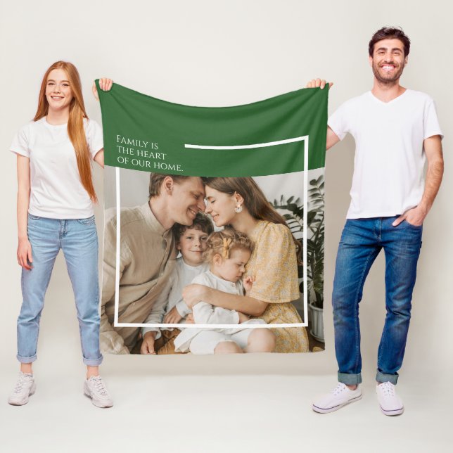 Photo Fleece Blanket with Message – Cosy & Modern (In Situ)