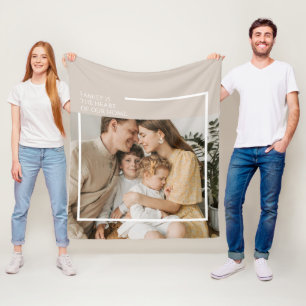 Photo Fleece Blanket with Message – Cosy & Modern