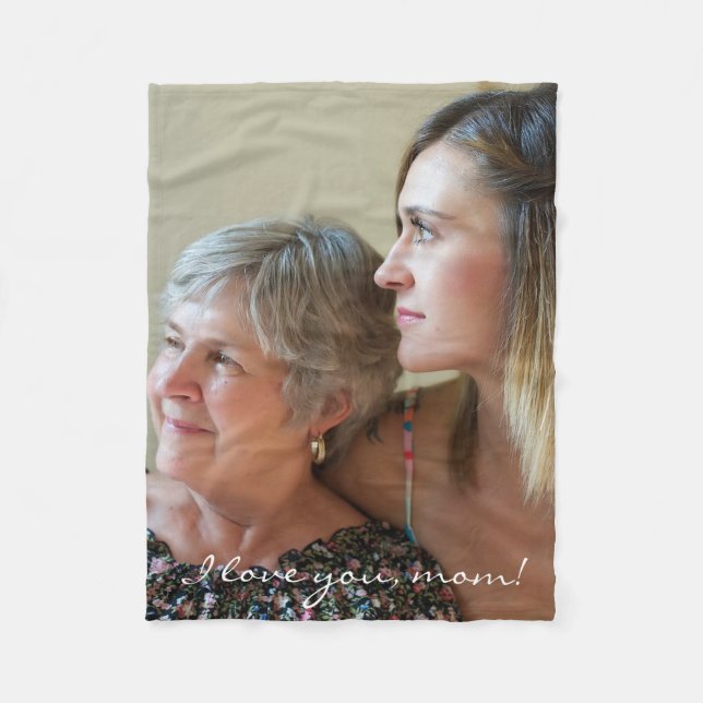 Photo Fleece Blankets Gifts For Mum From Daughter (Front)