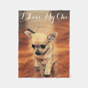 Photo Fleece Blankets I Love My Chi