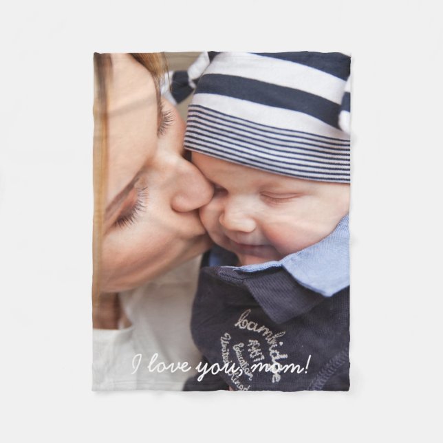 Photo Fleece Blankets Unique Gifts For Mum (Front)