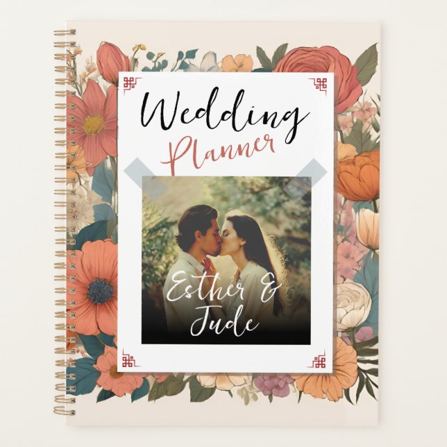 Photo & Floral Bride Wedding Organiser (Front)