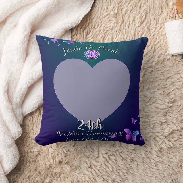 Photo for 24th Wedding Anniversary Cushion (Blanket)
