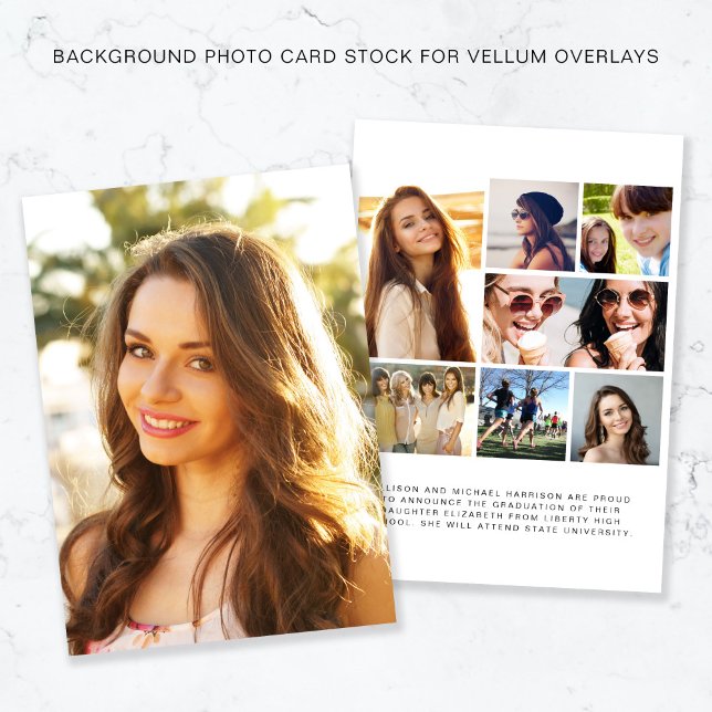 Photo For Vellum Overlay Graduation Announcement (Creator Uploaded)