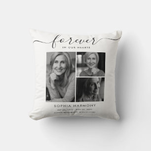 Photo Forever in Our Hearts Memorial Funeral Cushion