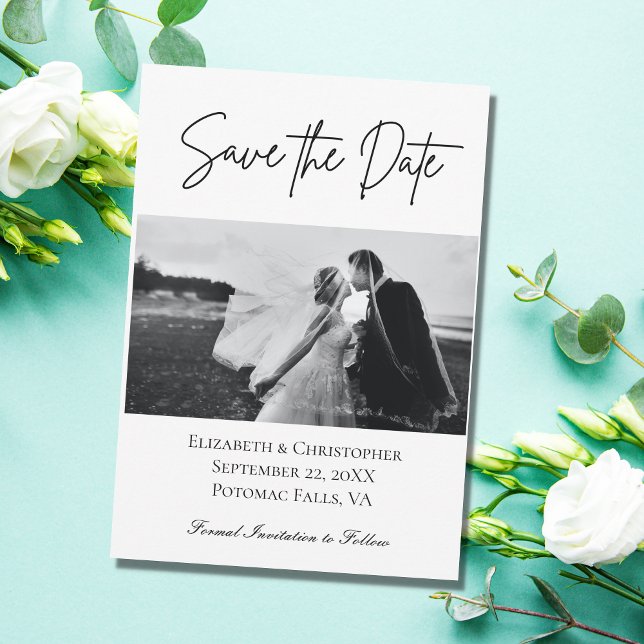 Photo Formal Elegant Classic Wedding Save The Date (Creator Uploaded)