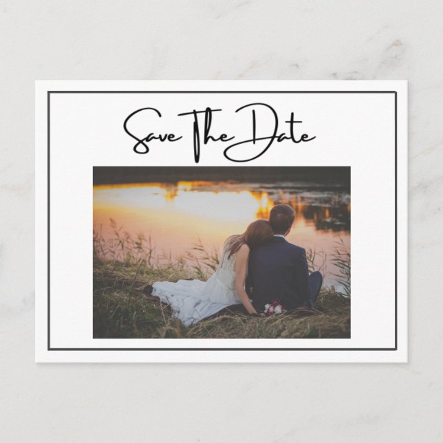 Photo Formal Engagement Wedding Save The date Postcard (Front)