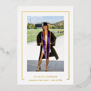 Photo Frame 1 Foil Graduation Announcement