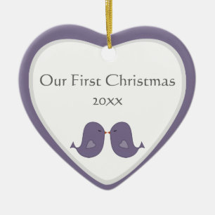 Photo Frame Lovebirds Keepsake Ornament