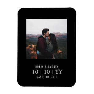 Photo Frame   Magnet   Save The Date   Black