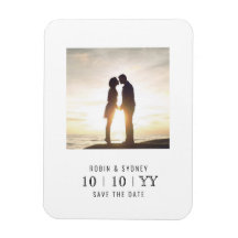Photo Frame | Magnet | Save The Date l White