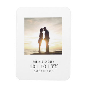 Photo Frame   Magnet   Save The Date l White