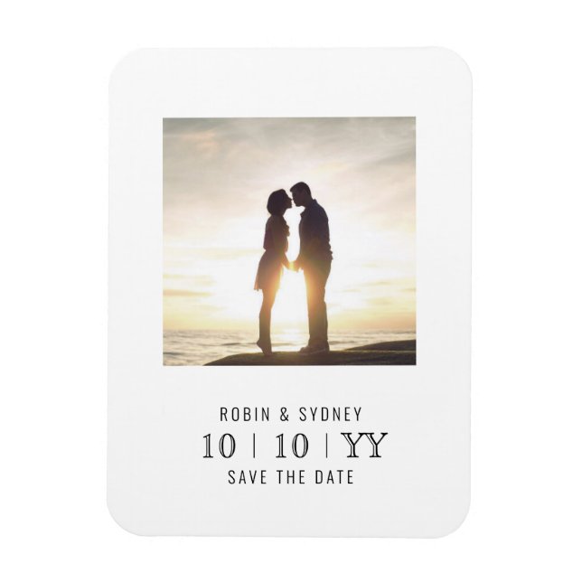 Photo Frame | Magnet | Save The Date l White (Vertical)