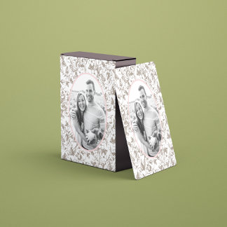 Photo Frame of Flowers Playing Cards