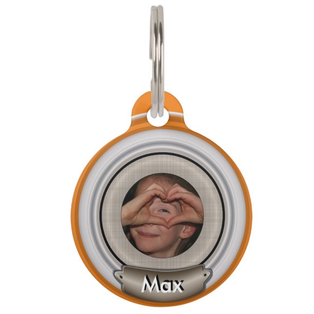 Photo Frame Personalizable Template Pet Tag (Front)