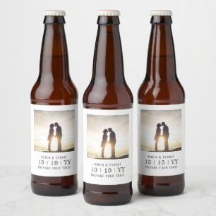 Photo Frame   Save The Date   Beer Label   White