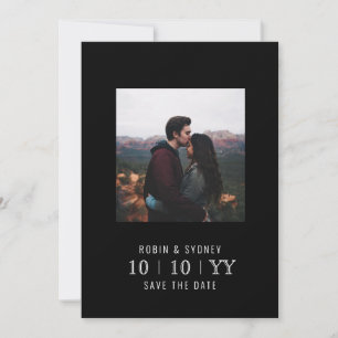 Photo Frame   Save the Date   Flat   Black