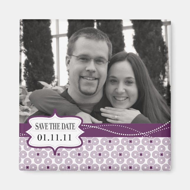 Photo Frame Save the Date Magnet (Front)