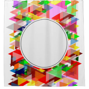 Photo frame transparent background shower curtain