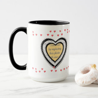 Photo Frame With Little Hearts Mug
