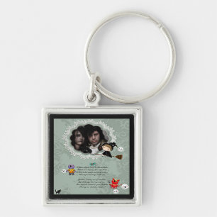 Photo Frame with Witch, Monsters, Ghost, Cat Key Ring
