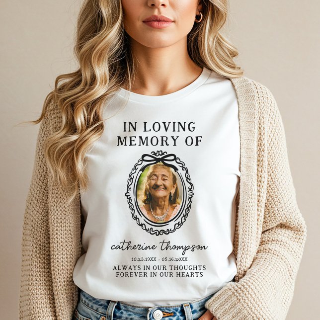Photo Framed Funeral Memorial T-Shirt (Creator Uploaded)