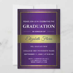 Photo From Parents Purple Gold & White Graduation  Announcement