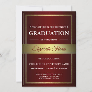 Photo From Parents red & White Graduation Announcement