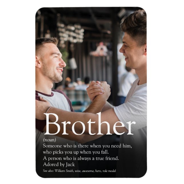 Photo Fun Cool Best Ever Brother Definition Magnet (Vertical)
