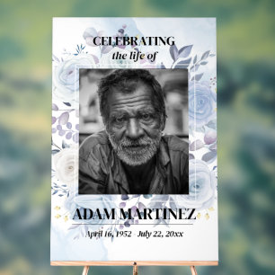 Photo Funeral Celebration Of Life Memorial  Acrylic Sign