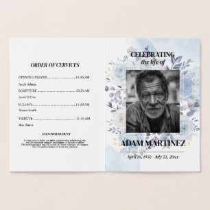 Photo Funeral Celebration Of Life Memorial  Foil Card