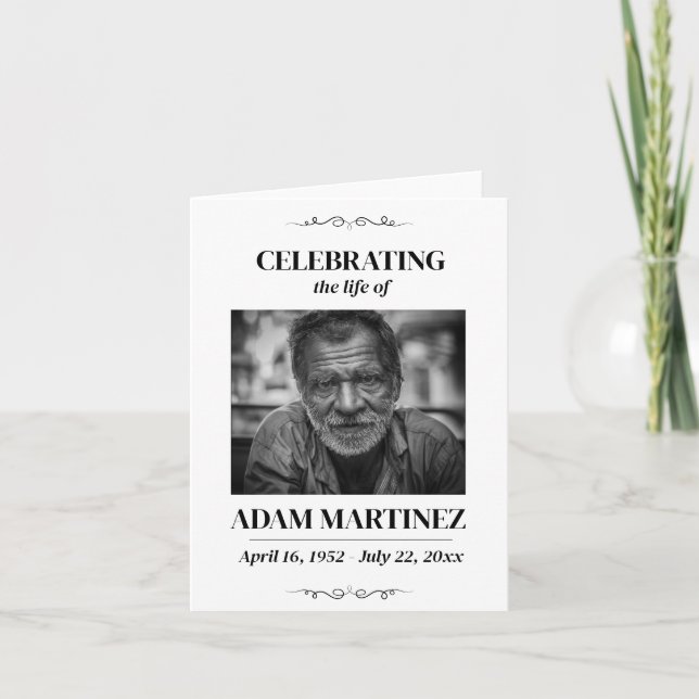 Photo Funeral Celebration Of Life Memorial  Invitation (Front)