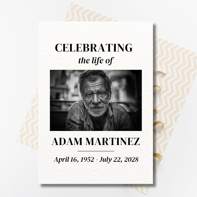 Photo Funeral Celebration Of Life Memorial  Invitation (Creator Uploaded)