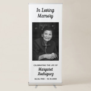 Photo Funeral In Loving Memory Celebration Of Life Retractable Banner