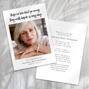 Photo Funeral Memorial Celebration of Life Invitation