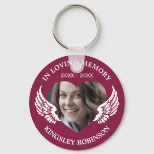 Photo Funeral Memorial Keepsake Key Ring