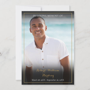 Photo Funeral Memorial Prayer Thank You Card