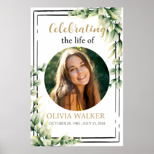Photo Funeral Memorial Sign