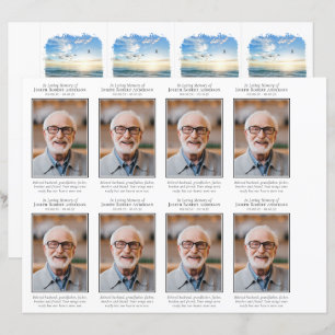 Photo Funeral Prayer Card 4.25x2.5 inch TEMPLATE