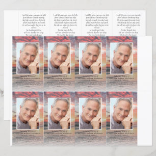 Photo Funeral Prayer Card 4.25x2.5 inch TEMPLATE