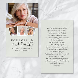 Photo Funeral Prayer Card Forever in Our Hearts