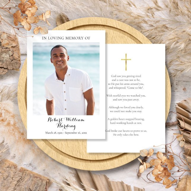Photo Funeral Sympathy Memorial Prayer Cards (Photo Funeral Sympathy Memorial Prayer Cards)