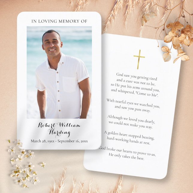 Photo Funeral Sympathy Memorial Prayer Cards (Photo Funeral Sympathy Memorial Prayer Cards)