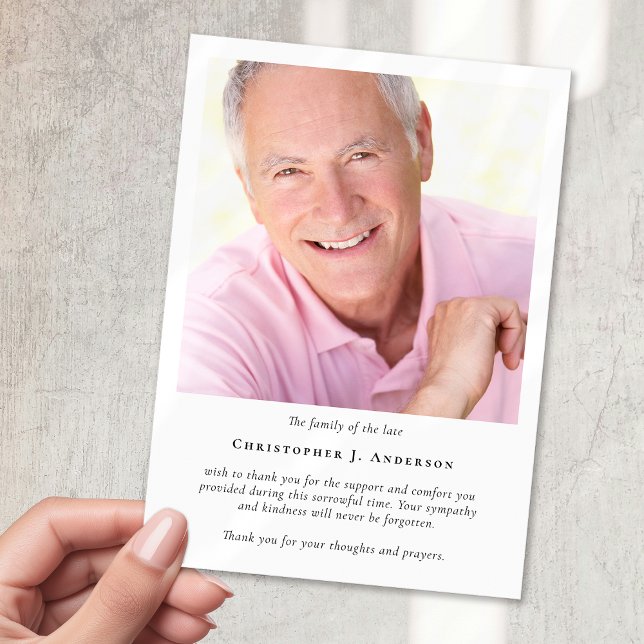 Photo Funeral Thank You Card (Creator Uploaded)