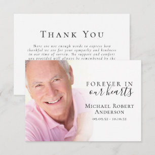 Photo Funeral Thank You Card
